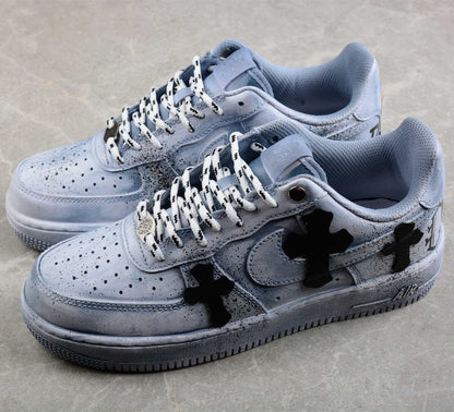 Nike Air Force 1 Shadow Weiß Schwarz Custom