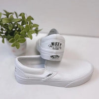Personalized Wedding Custom Sneakers Custom Name & Wedding Date Printed Bride Groom Couple White Wedding Footwear Pearl Decor Bridal Custom Air Force 1 Comfortable Wedding Shoes