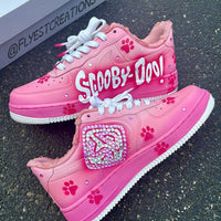 Hand Painted Pink Scooby-Doo Custom Air Force 1 Sneakers