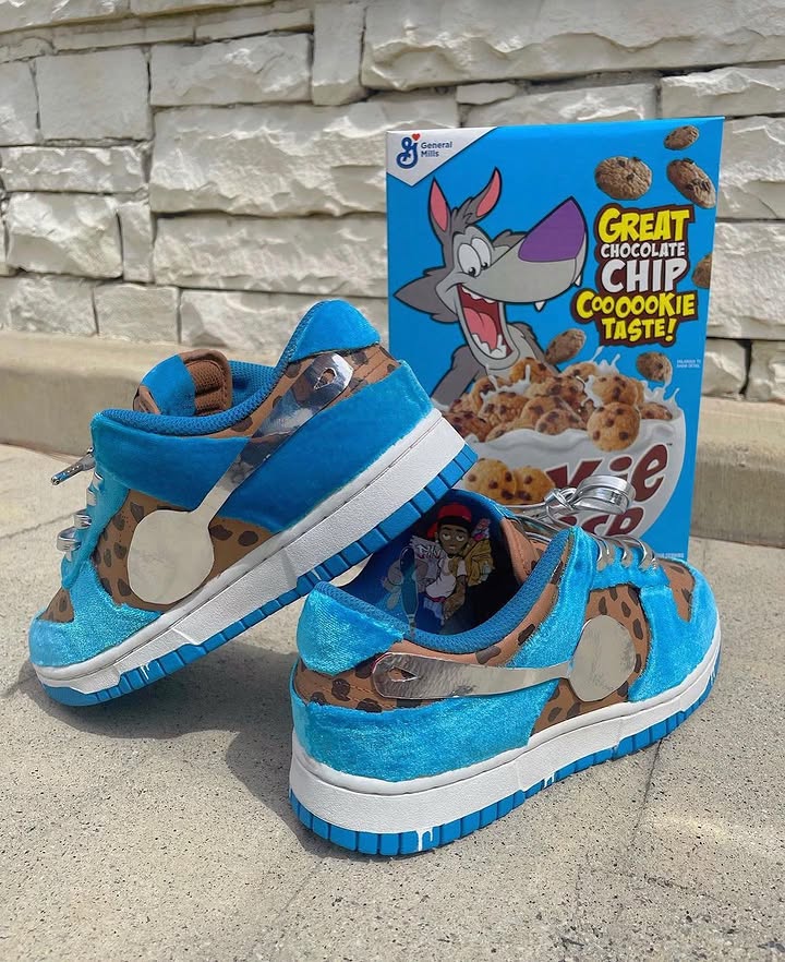 Hand Painted Custom Cookie Themed Sneakers