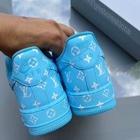 Hand Painted Light Blue Custom Air Force 1 Sneakers