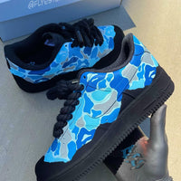 Custom Hand Painted Camo Air Force 1 Sneakers