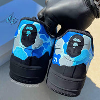 Custom Hand Painted Camo Air Force 1 Sneakers