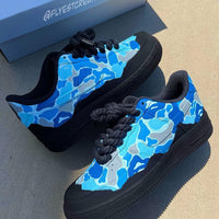 Custom Hand Painted Camo Air Force 1 Sneakers