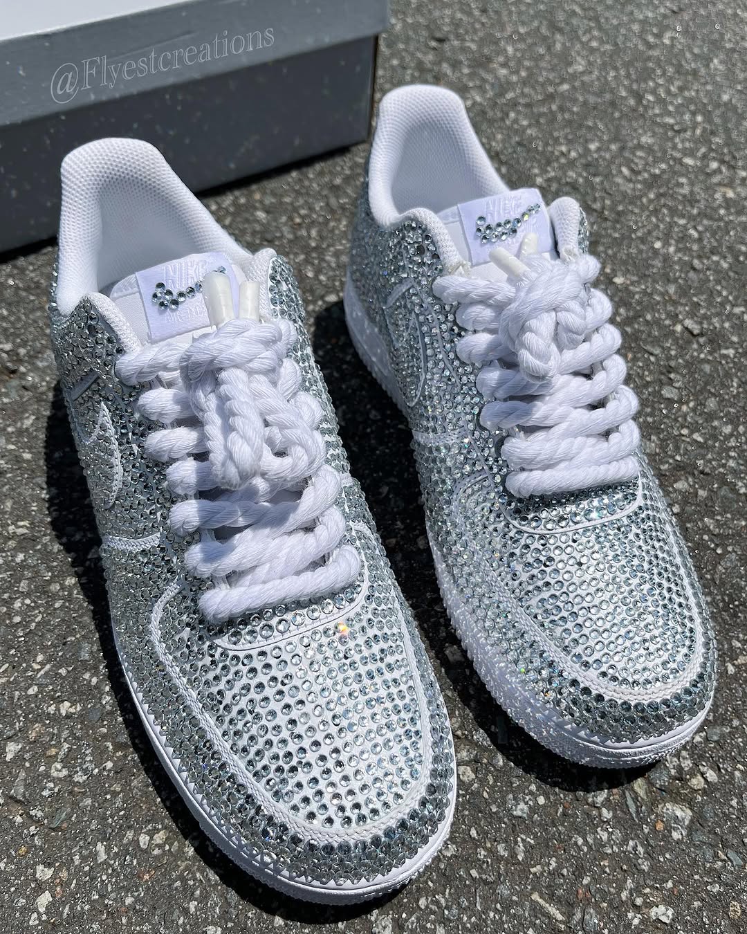 Handmade Rhinestone Custom Air Force 1 Sneakers