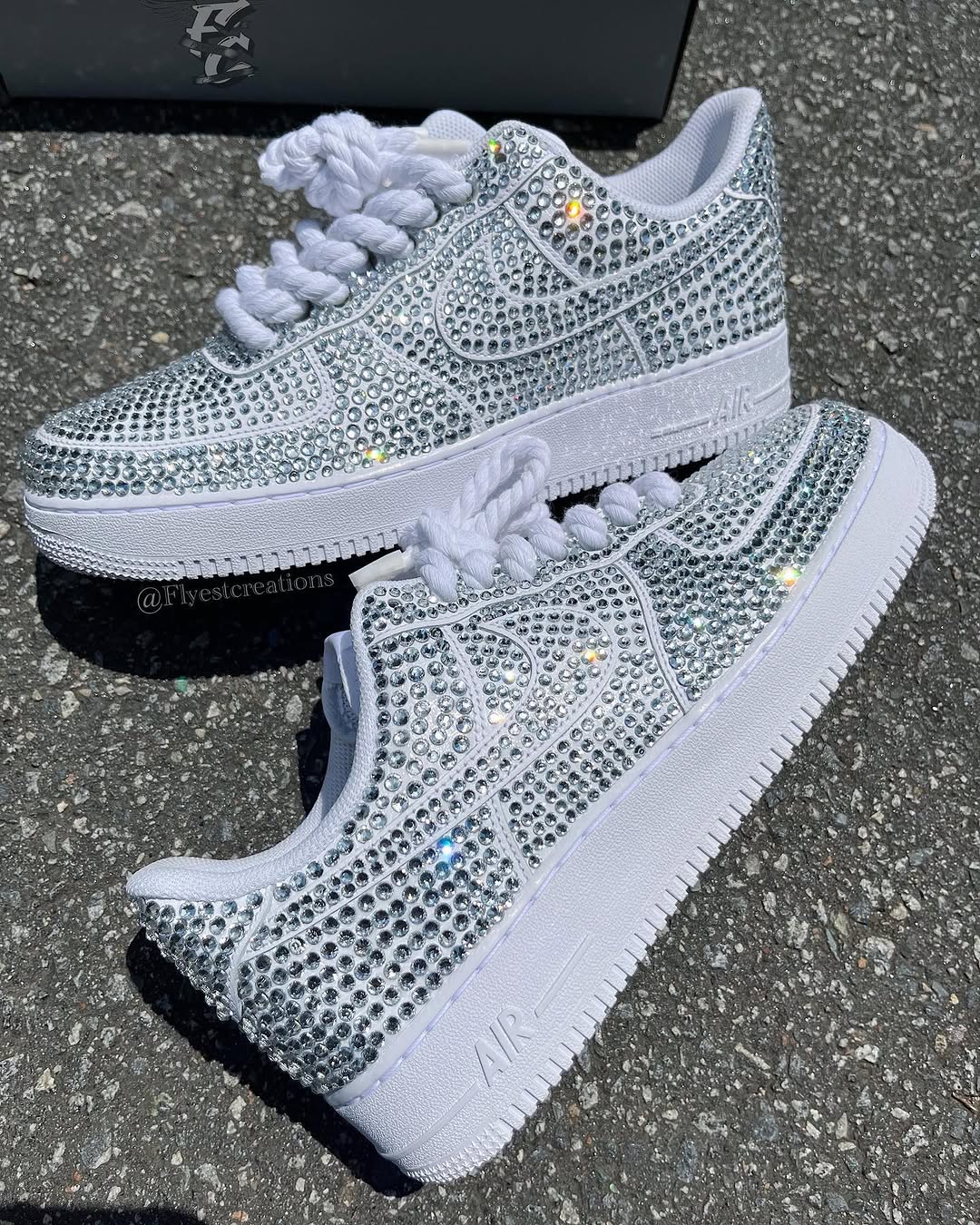 Handmade Rhinestone Custom Air Force 1 Sneakers