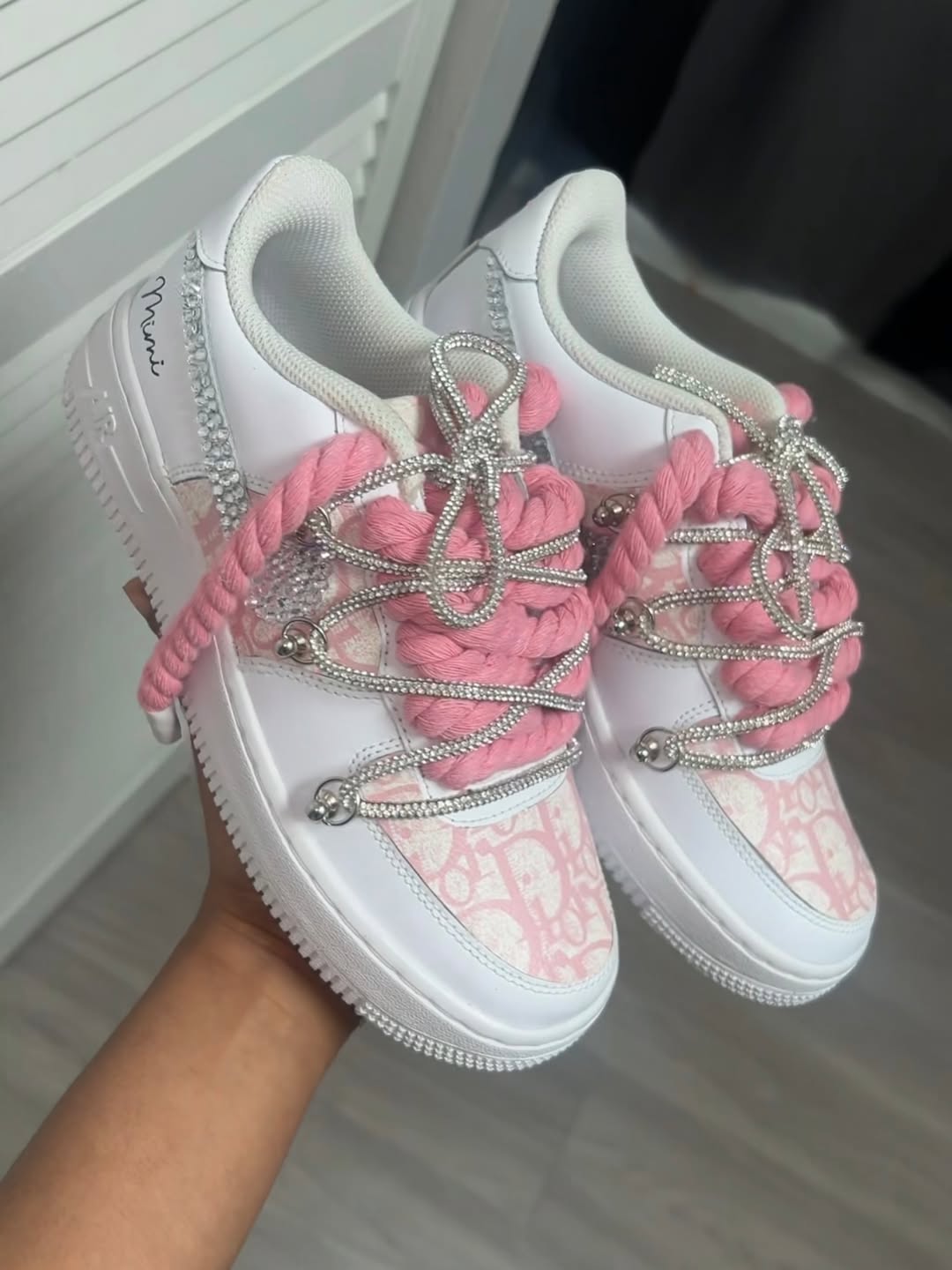 Hand Painted Pink Custom Air Force 1 Sneakers Collection