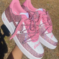 Hand Painted Pink Custom Air Force 1 Sneakers Collection