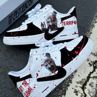 Hand Painted Terrifier Custom Air Force 1 Sneakers