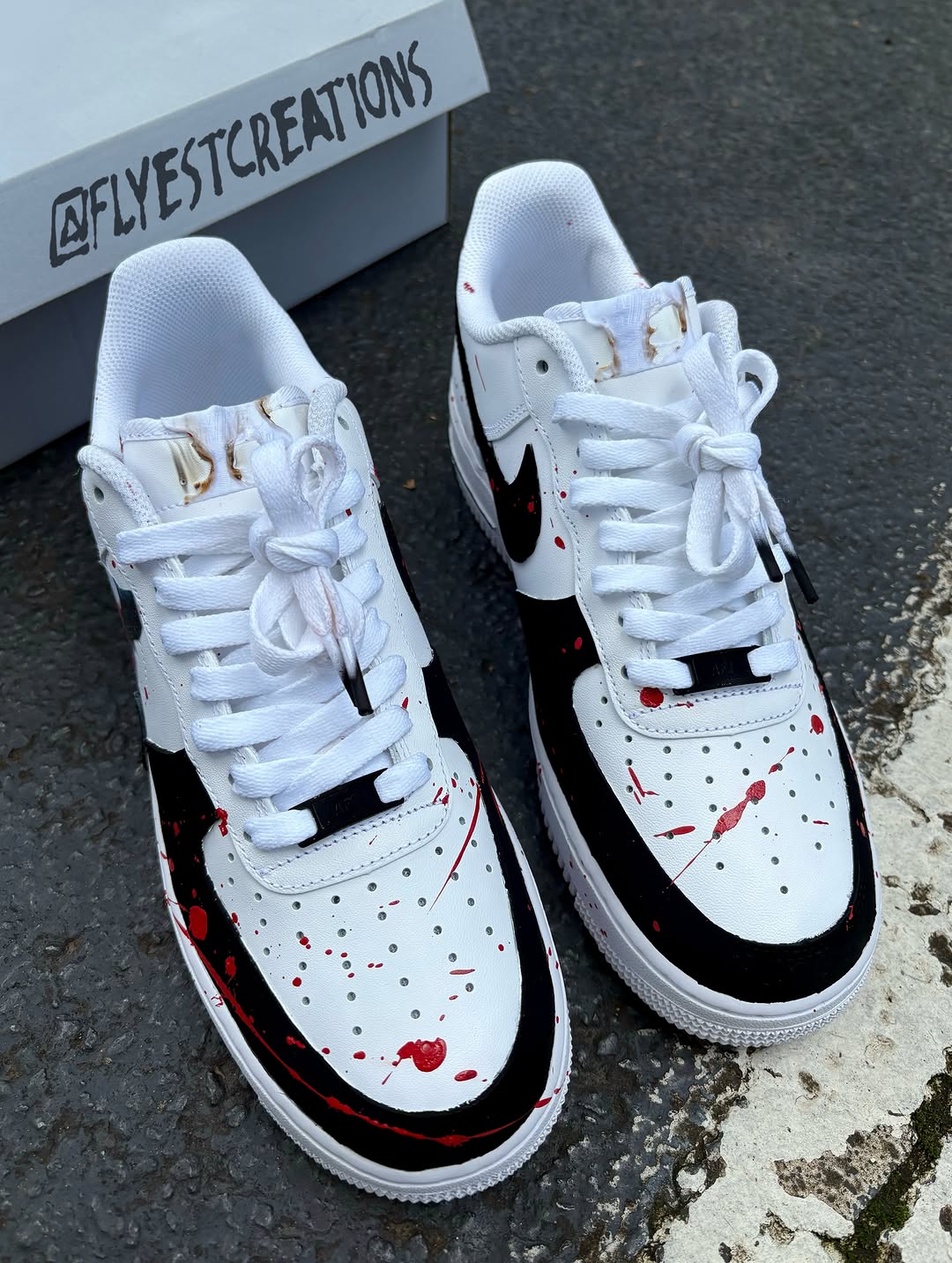 Hand Painted Terrifier Custom Air Force 1 Sneakers