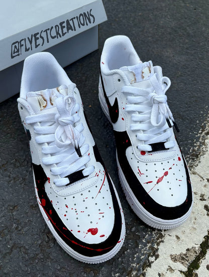 Hand Painted Terrifier Custom Air Force 1 Sneakers