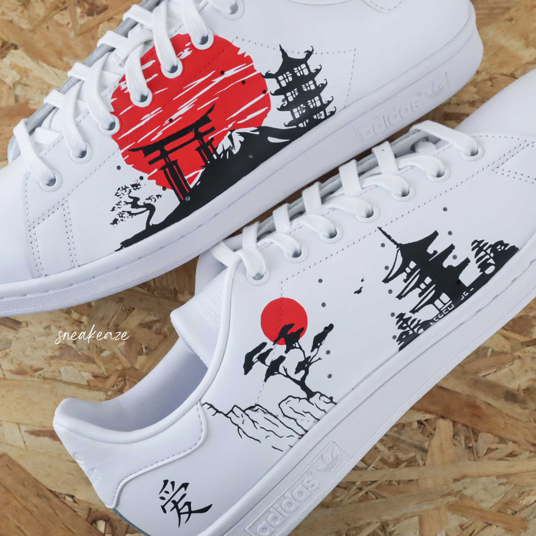 Custom Adidas Chinese Style Building Silhouette