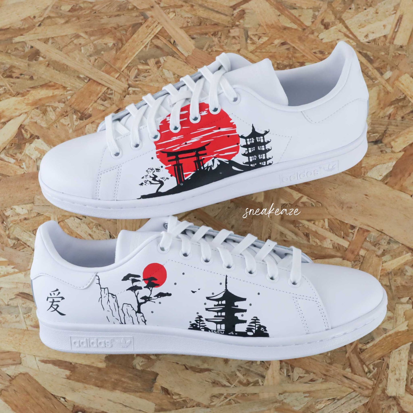 Custom Adidas Chinese Style Building Silhouette