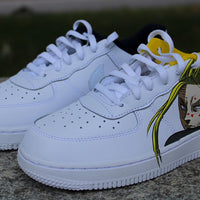 Custom AF 1s Shoes Anime Character Design Yellow Trim