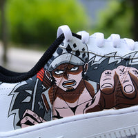 Custom AF 1s Shoes Anime Character Design Yellow Trim