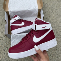 Custom AF 1s Shoes Classic Maroon White