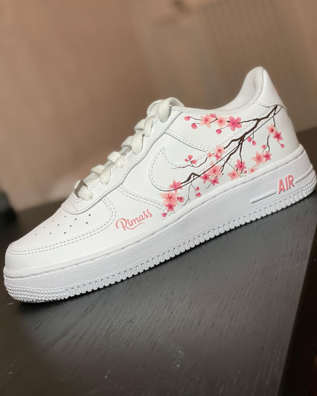 Custom AF 1s Shoes Dreamy Pastel Cherry Blossom Pink Pattern