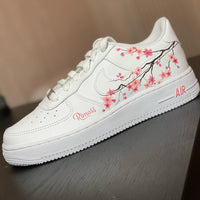 Custom AF 1s Shoes Dreamy Pastel Cherry Blossom Pink Pattern