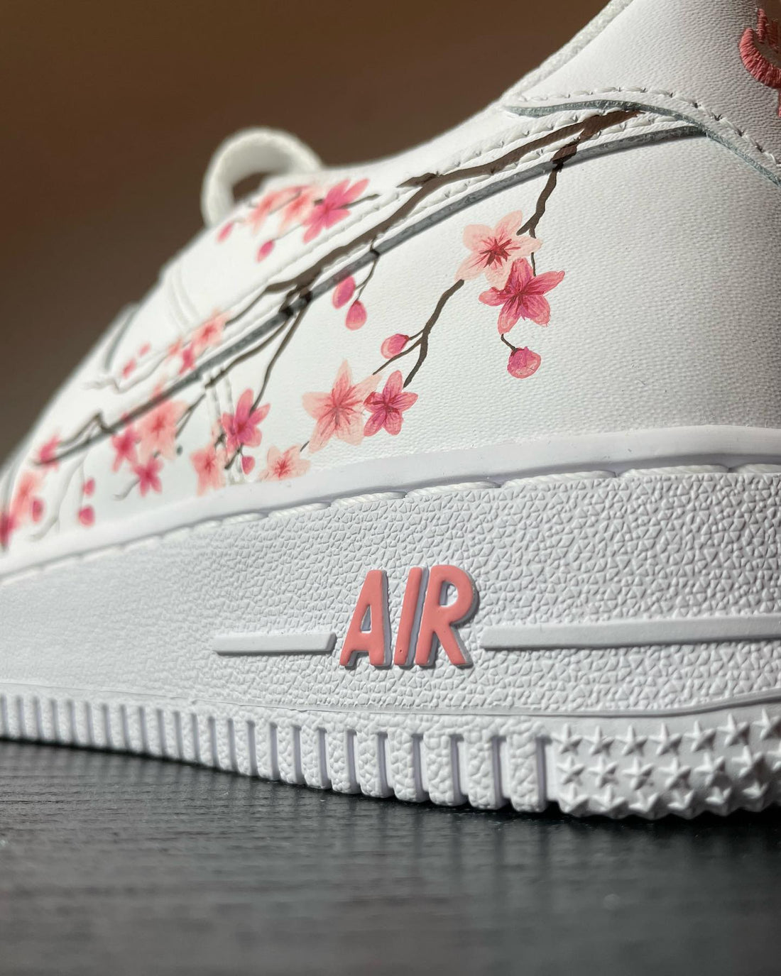 Custom AF 1s Shoes Dreamy Pastel Cherry Blossom Pink Pattern