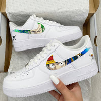 Custom AF 1s Shoes Hot-Blooded One Piece Theme Multicolor