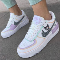 Custom AF 1s Shoes Kuromi Skulls Baby Purple Mint Green