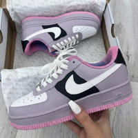 Custom AF 1s Shoes Lilac Baby Pink Black