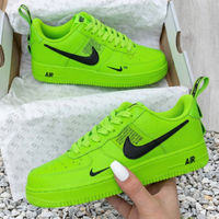 Custom AF 1s Shoes Neon Green Black