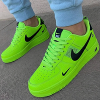 Custom AF 1s Shoes Neon Green Black