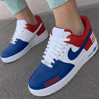 Custom AF 1s Shoes NY Giants Red Blue