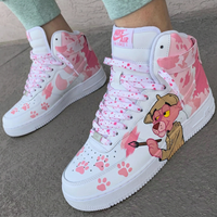 Custom AF 1s Shoes Pink Panther Pink Splash White