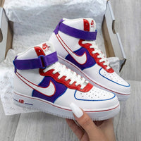 Custom AF 1s Shoes Purple Red Design