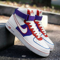 Custom AF 1s Shoes Purple Red Design