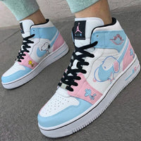 Custom AF 1s Shoes Snoopy Theme Baby Blue Baby Pink
