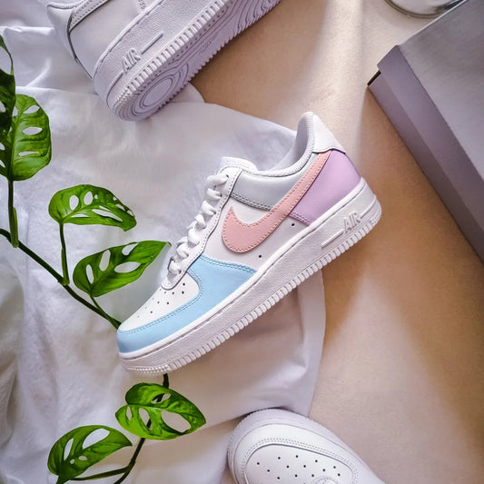 Custom AF 1s Shoes Soft Baby Blue Baby Pink