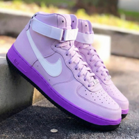 Custom AF 1s Shoes Soft Macaron Baby Pink Purple