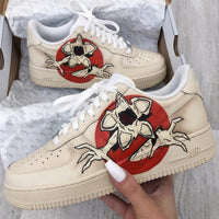 Custom AF 1s Shoes Stranger Things Demogorgon Monster Red Cream
