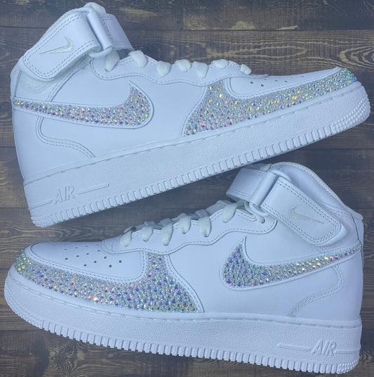 Custom AF 1s Shoes with Iridescent Glitter