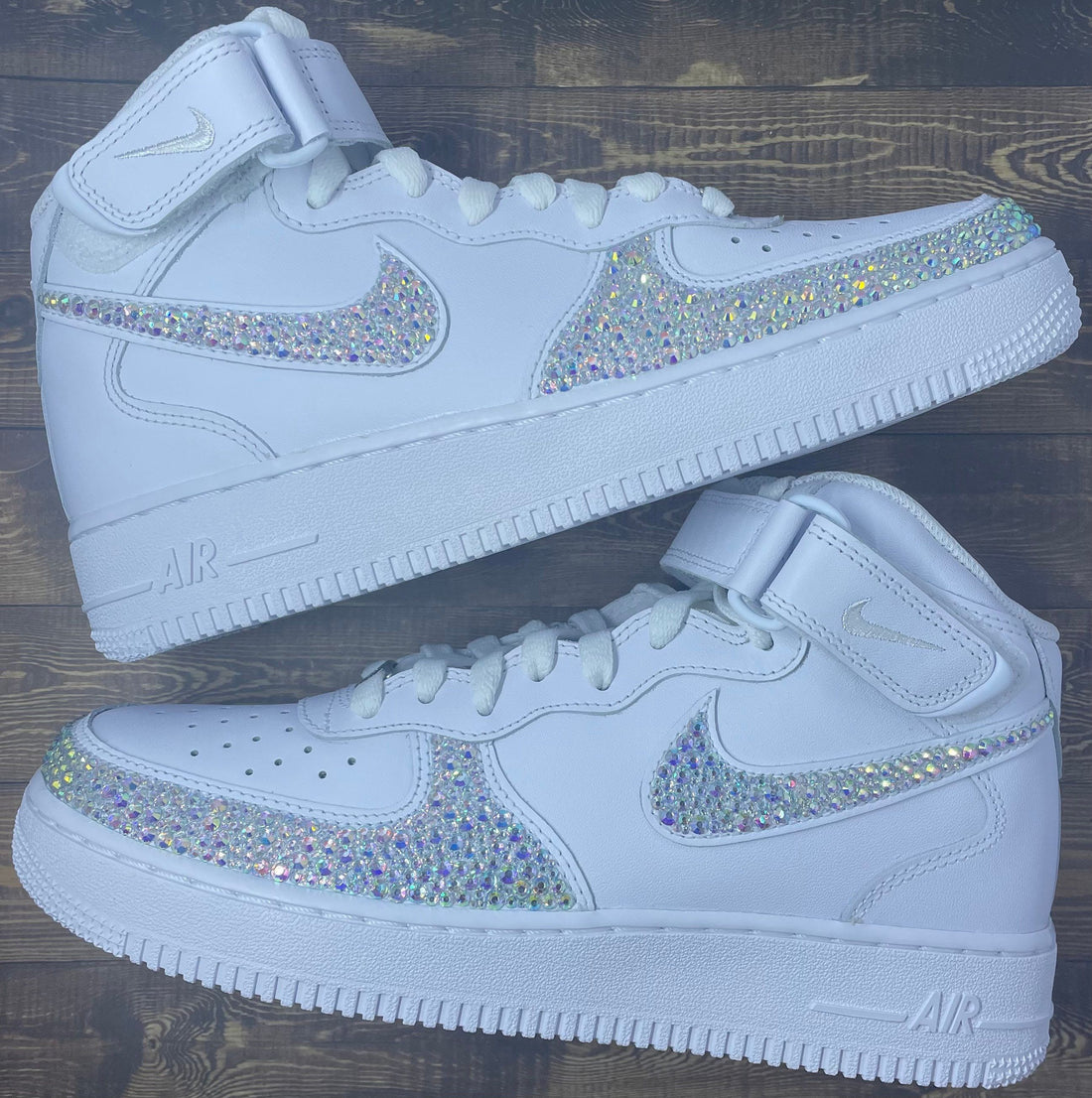 Custom AF 1s Shoes with Iridescent Glitter