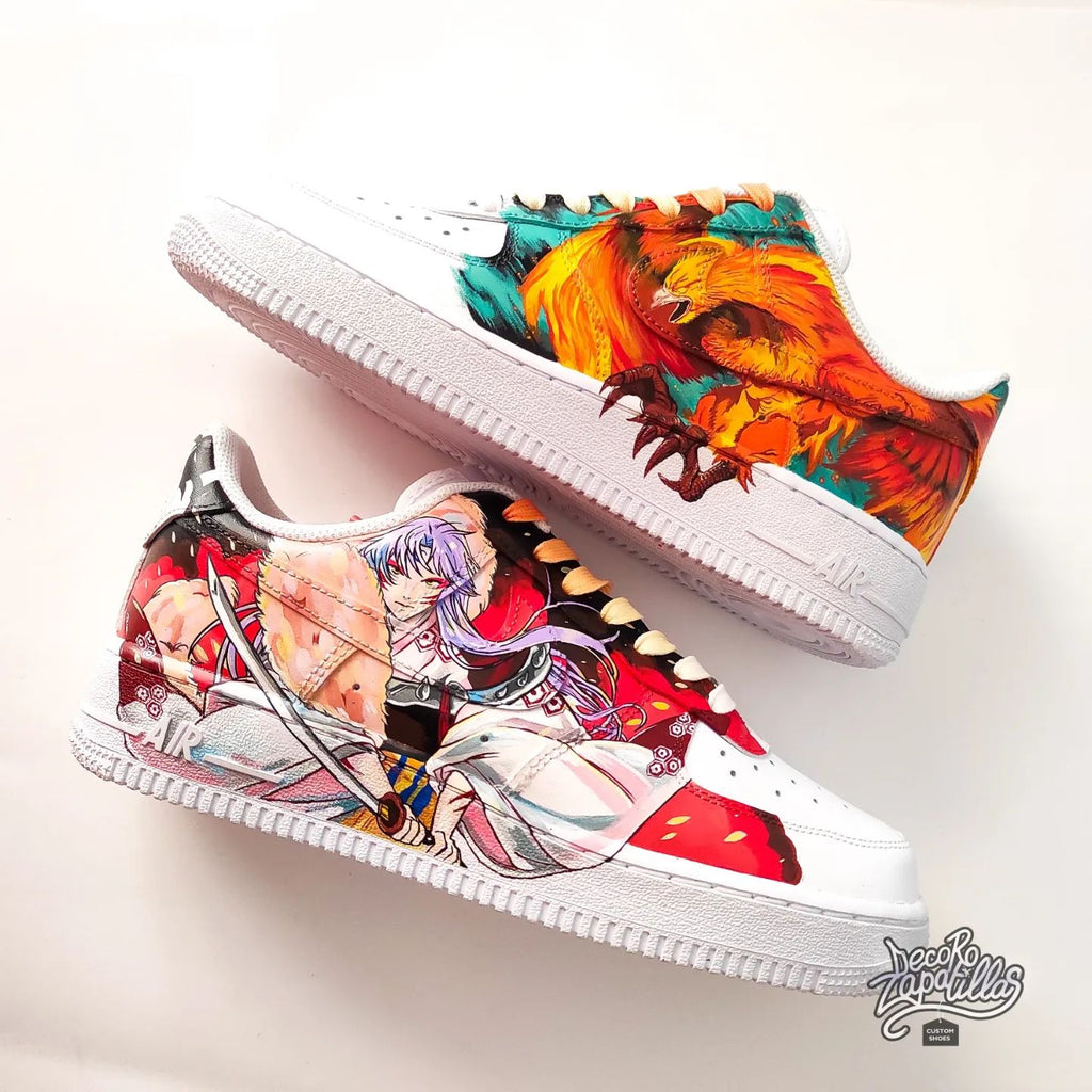 Custom Air Force 1 Anime Character And Phoenix Design