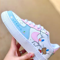 Custom Air Force 1 Baby Blue Pink Cinnamoroll Cartoon