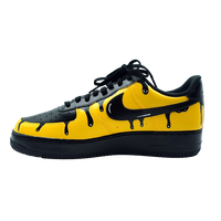Custom Air Force 1 Black And Yellow Drip Design With Lamborghini Logo