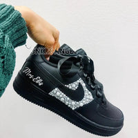 Custom Air Force 1 Black Pearl Embellishment DIY Name