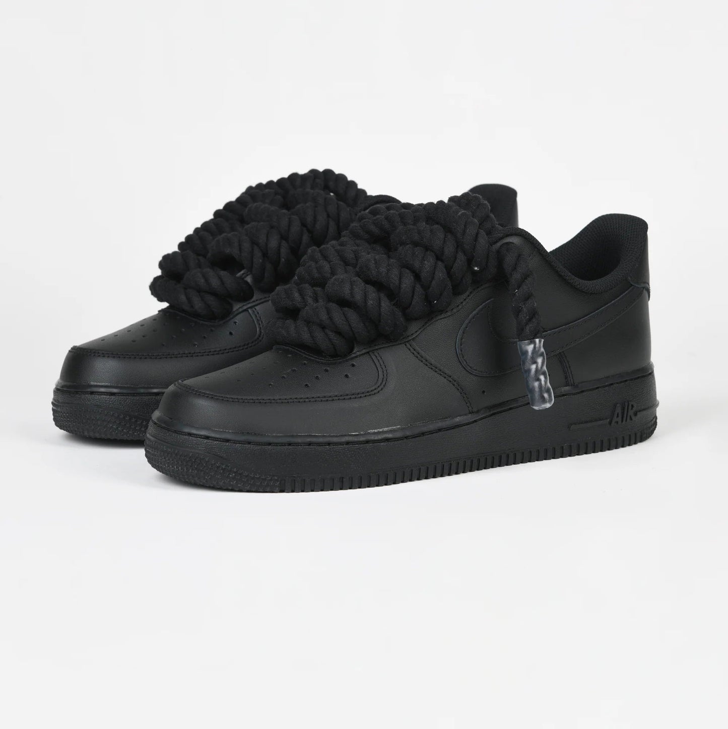 Custom Air Force 1 Black Rope Detail