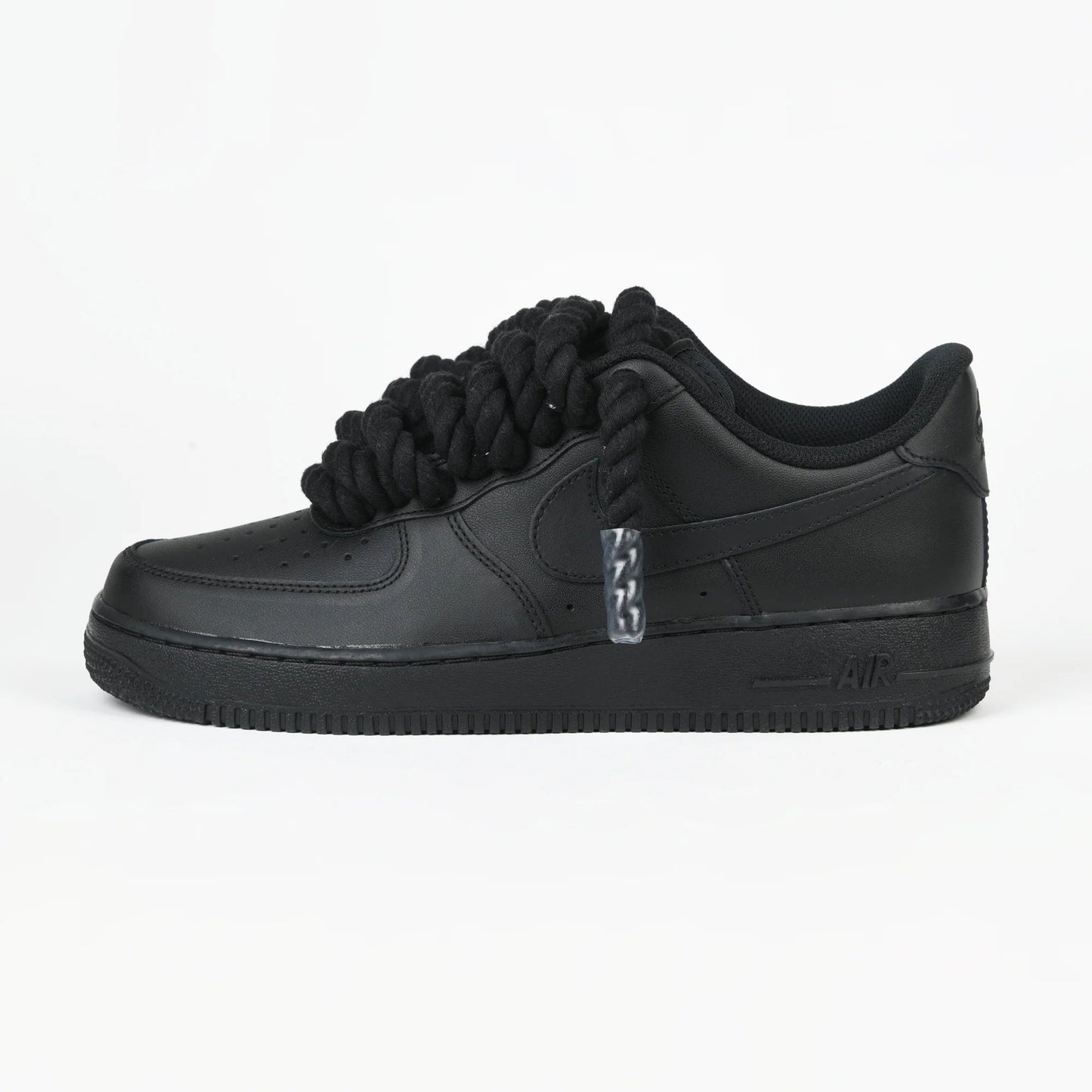 Custom Air Force 1 Black Rope Detail