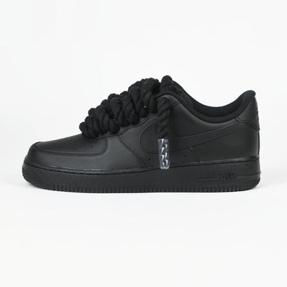 Custom Air Force 1 Black Rope Detail