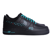 Custom Air Force 1 Black Teal Mercedes-Benz Logo