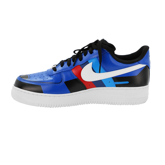 Custom Air Force 1 Blue Geometric Pattern