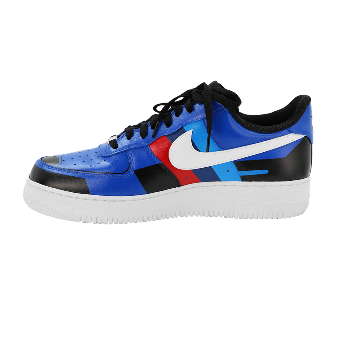 Custom Air Force 1 Blue Geometric Pattern