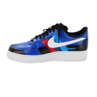 Custom Air Force 1 Blue Geometric Pattern