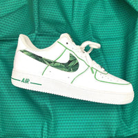 Custom Air Force 1 Green Leaf Swoosh